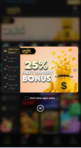 9win game bonuses and rewards