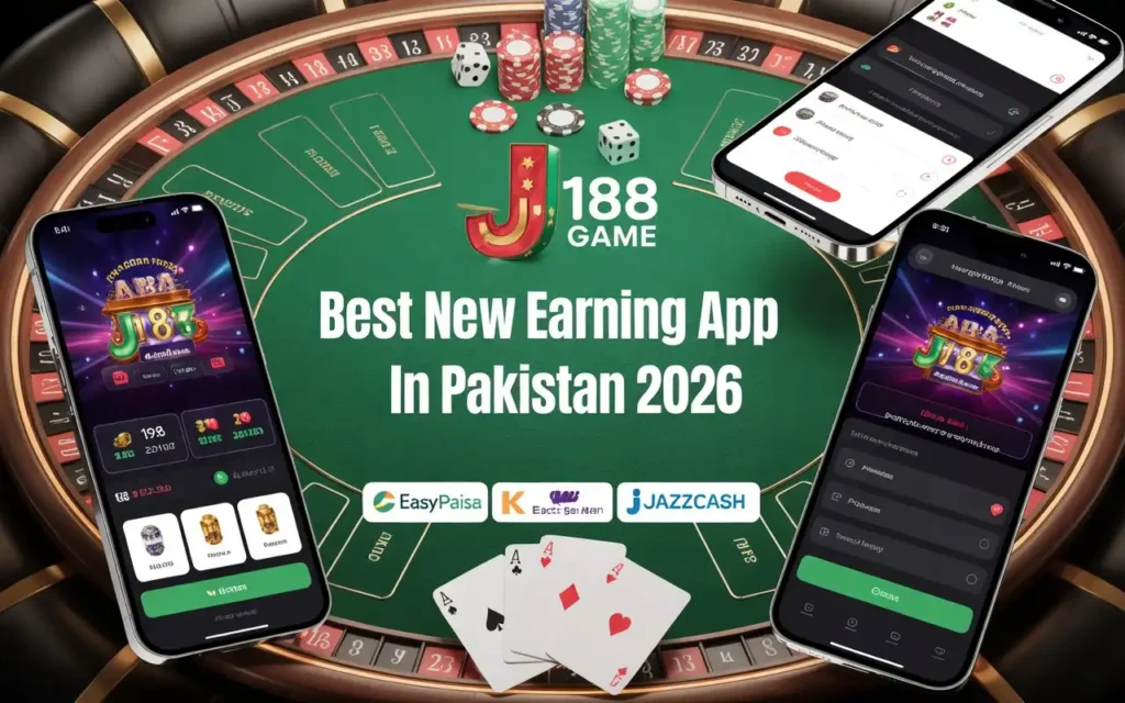 J188 Game APK home screen showing online casino games