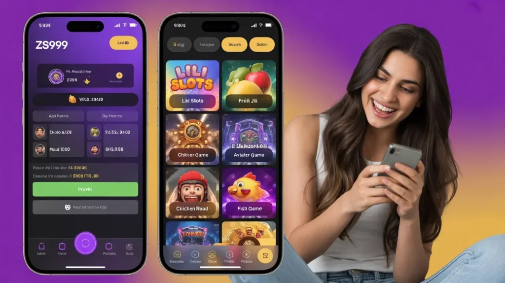 Zs999 Game APK download page on Android device