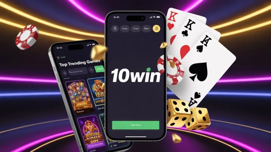 10WIN game app interface on Android