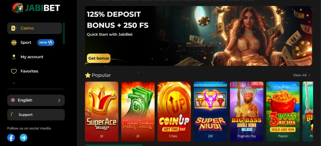 JabiBet real earning game home screen
