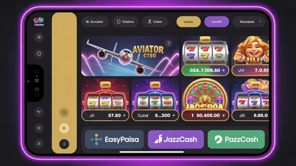 JazzCash deposit option in gaming app