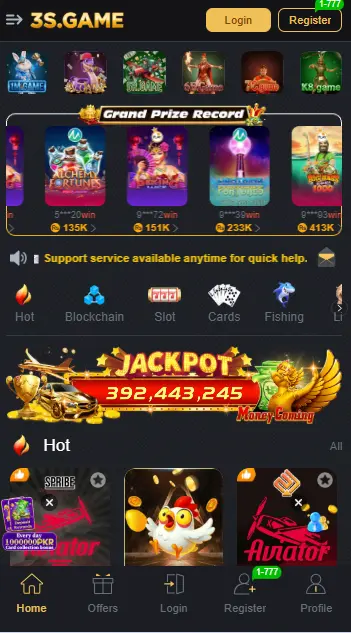 3s game download login and register